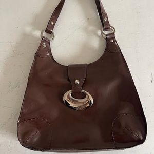 Guess brown over the shoulder purse